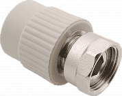 Муфта комб. 16 x 3/4" (ВР) с накидной гайкой PP-R FV-PLAST серый